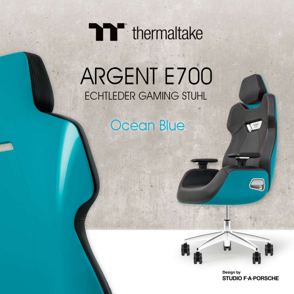 [04/10/2021] Thermaltake Studio F.A. Porsche Argent E700 in blau.
