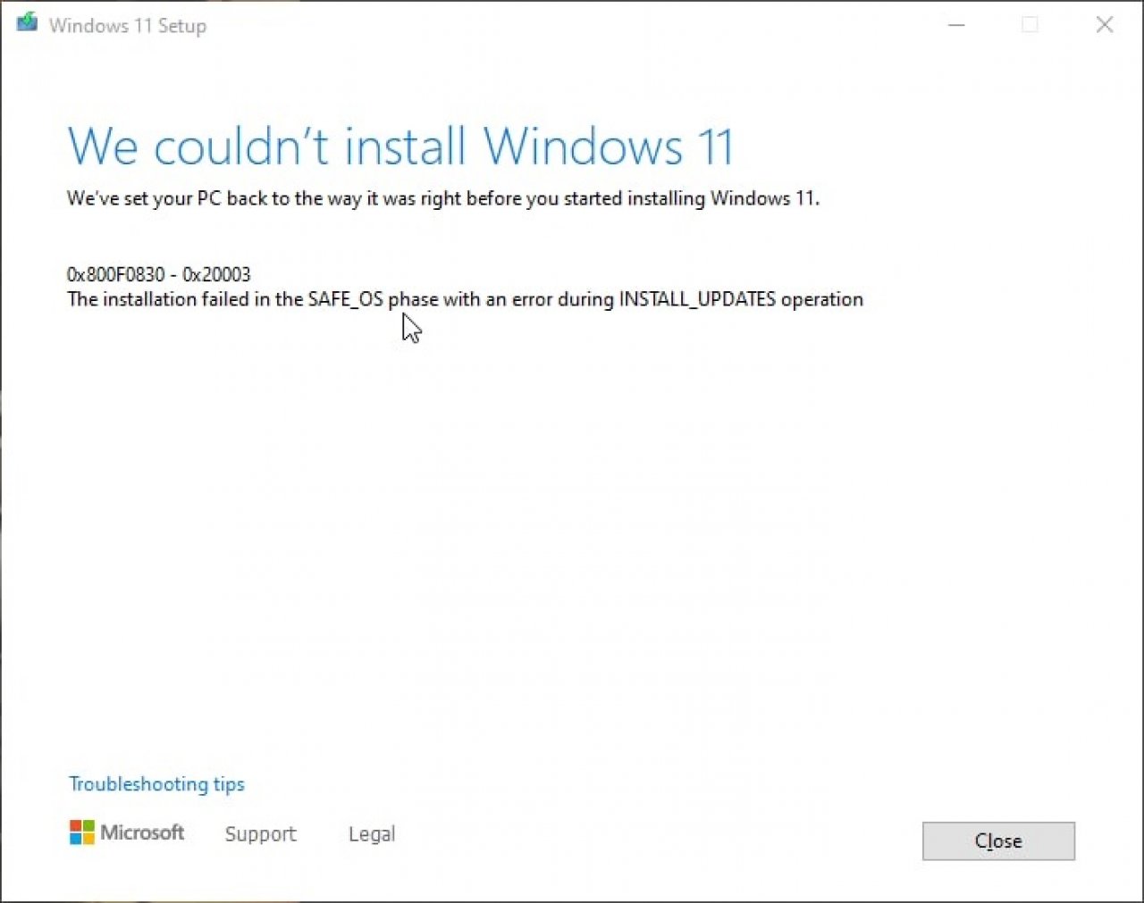 [06/10/2021] Windows 11: Was bedeutet Fehlercode 0x8007007f?