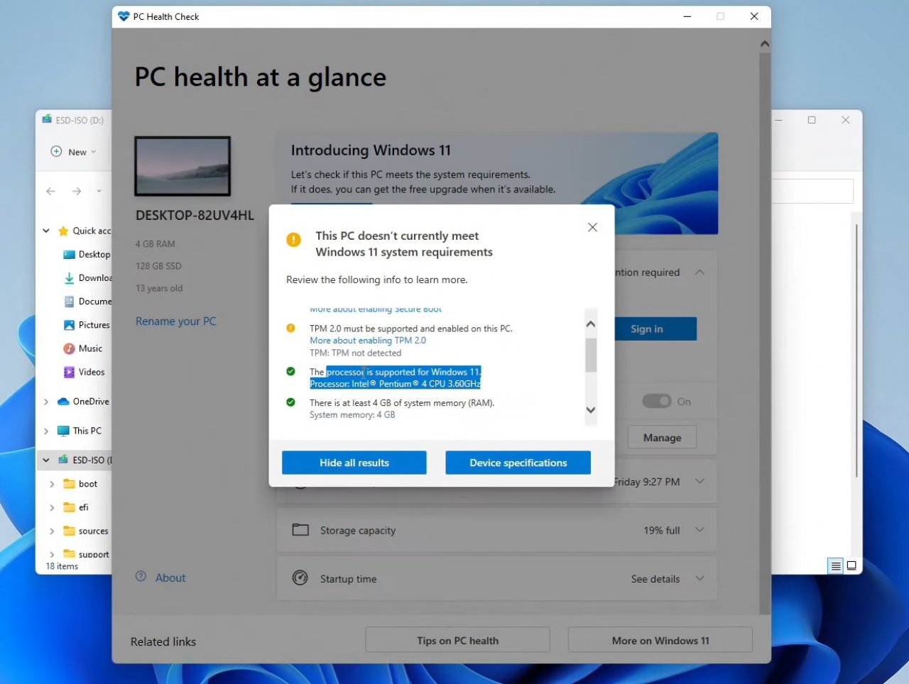 [19/10/2021] Windows 11: PC Health Check winkt Pentium 4 durch (1)