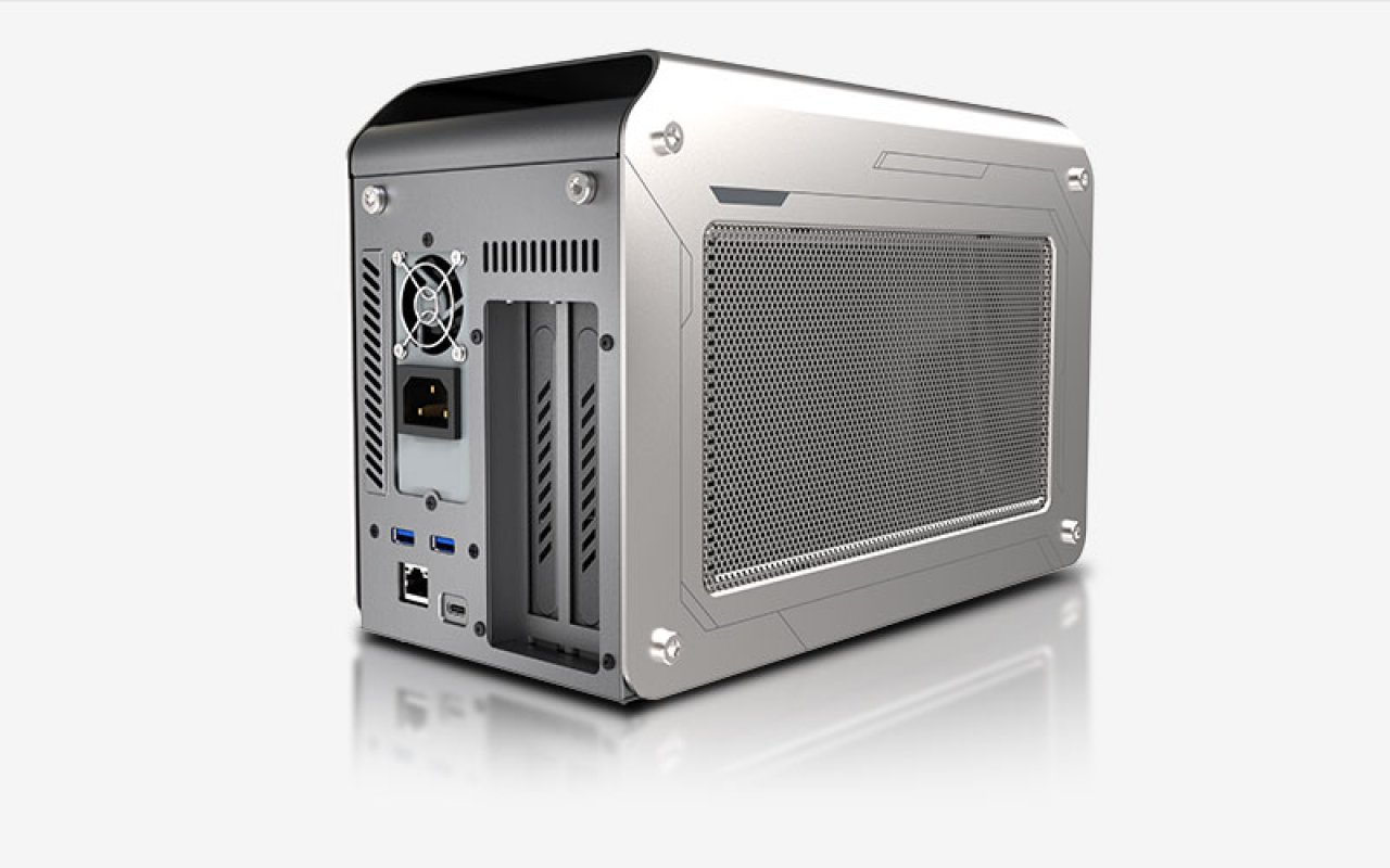 [30/11/2021] Sapphire Technology stellt das eGFX-Gehäuse Gearbox 500 für Thunderbolt 3 vor, welches im Bundle mit der Pulse RX 6600 XT erhältlich ist. (2)