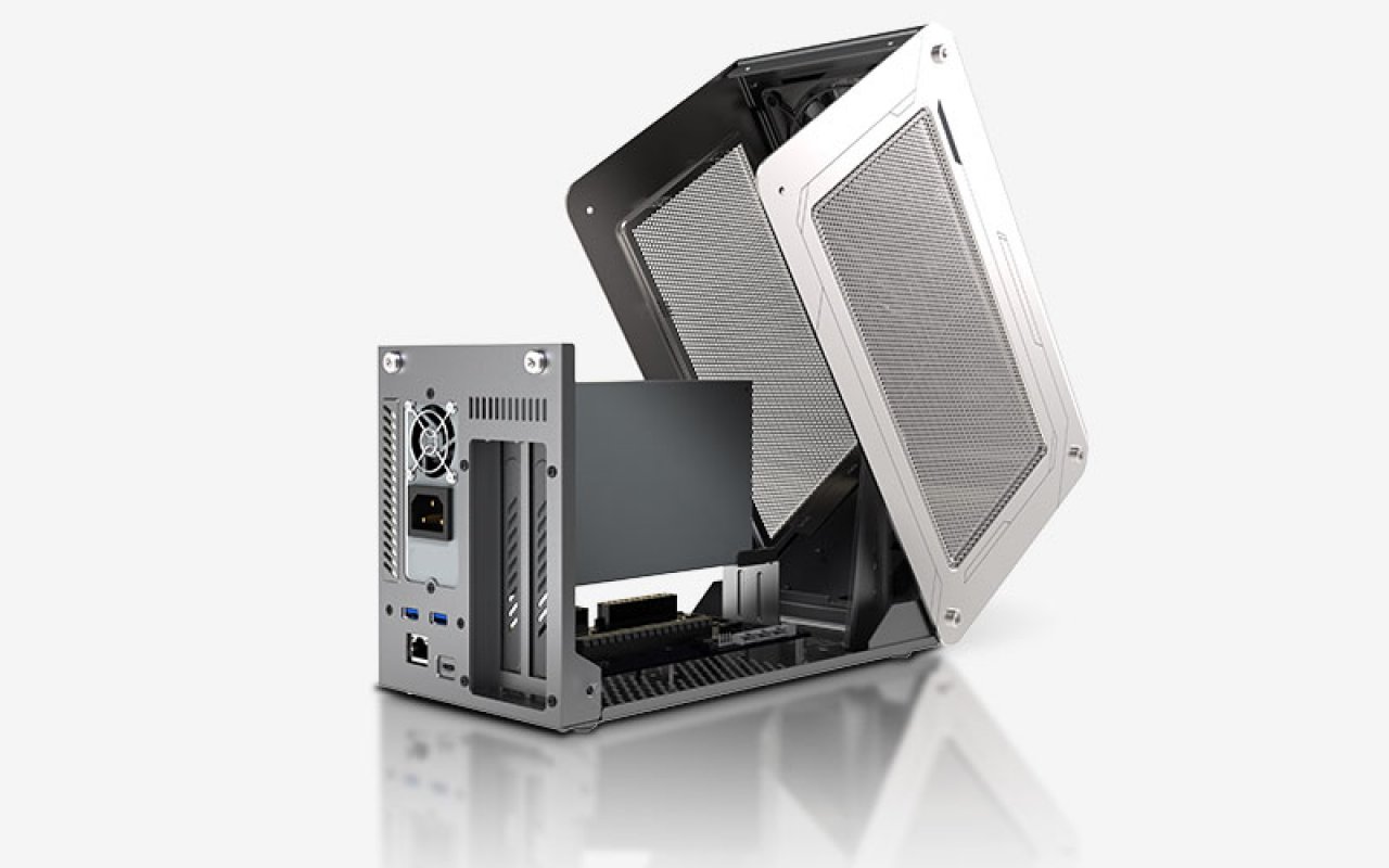 [30/11/2021] Sapphire Technology stellt das eGFX-Gehäuse Gearbox 500 für Thunderbolt 3 vor, welches im Bundle mit der Pulse RX 6600 XT erhältlich ist. (3)