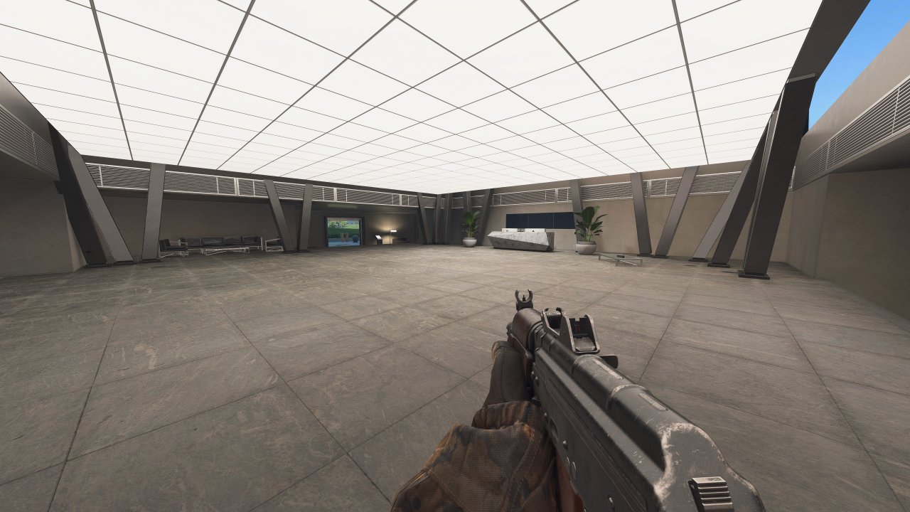 Battlefield 2042 - Die allermeisten Innenräume sind karg, wirken ausgesprochen steril und sind nur mäßig überzeugend ausgeleuchtet.