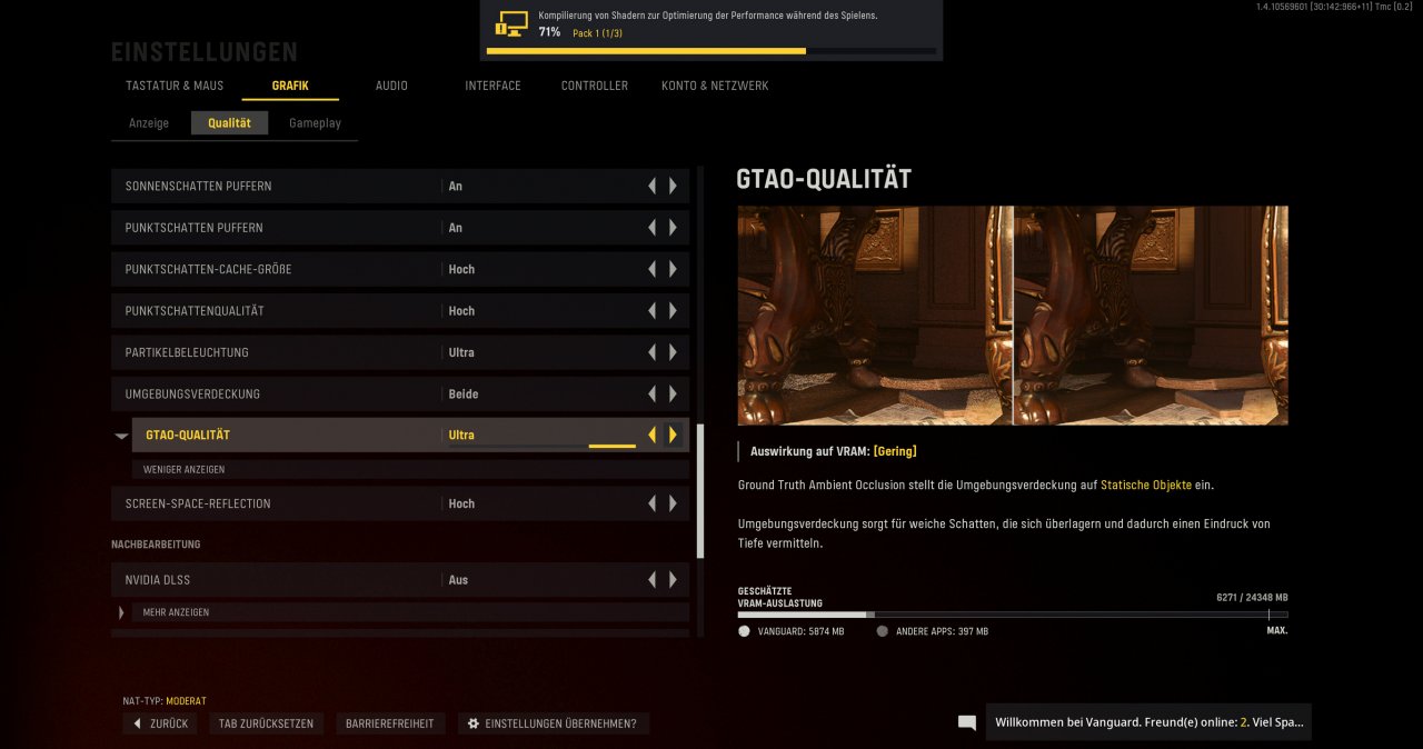 Call of Duty Vanguard 4K DCI maxed und Lanczos downsampled DLSS Quality 10