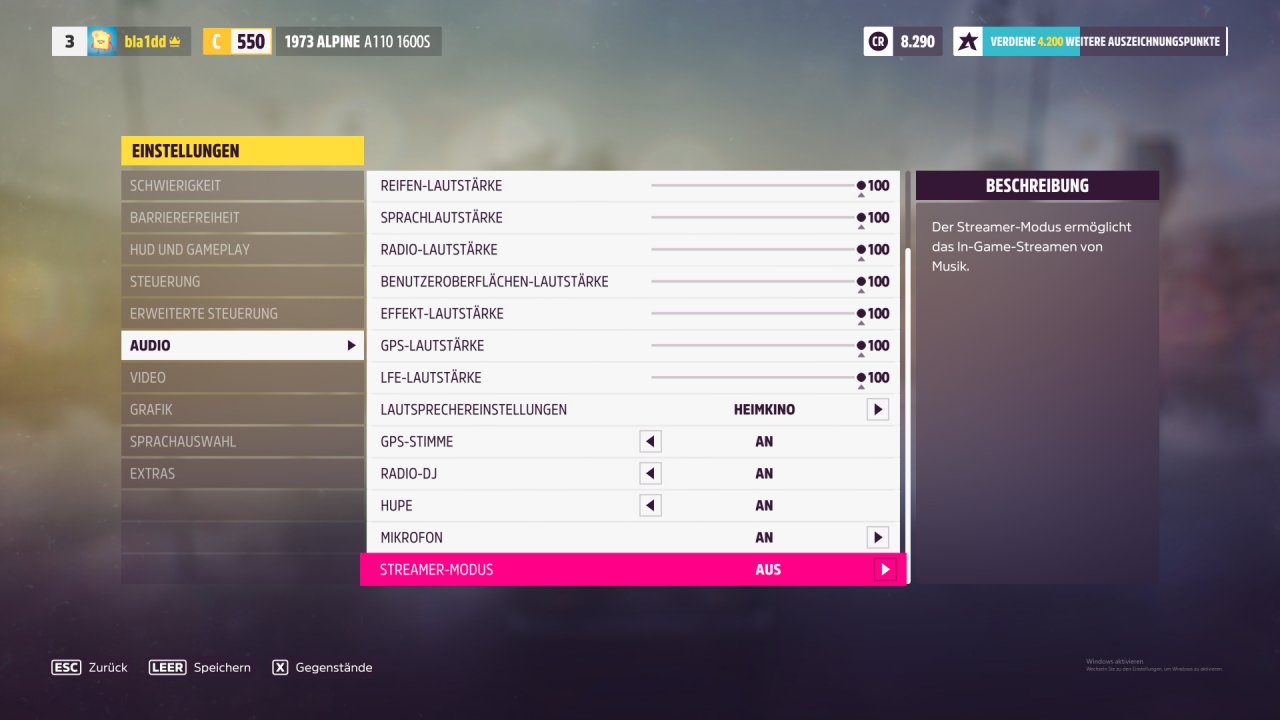 [04/11/2021] Forza Horizon 5 - Menü - Audio (2)