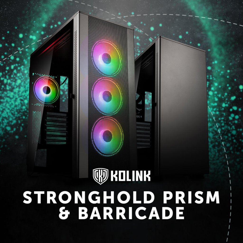 [10/11/2021] Kolink Stronghold Prism & Barricade: Zwei neue E-ATX-Midi-Tower mit Glastür