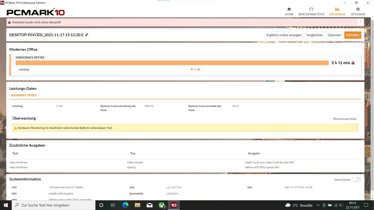[25/11/2021] Gigabyte Aorus 15p im Test: Schnelles 300-Hz-Display und schnelle RTX 3070 (6)