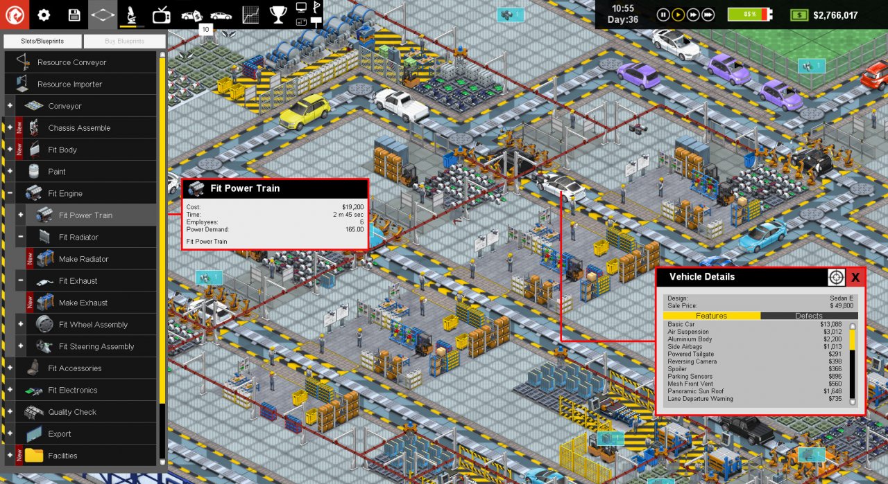 [04/11/2021] 2019: Production Line: Car factory simulation, Positech Games (Forum)