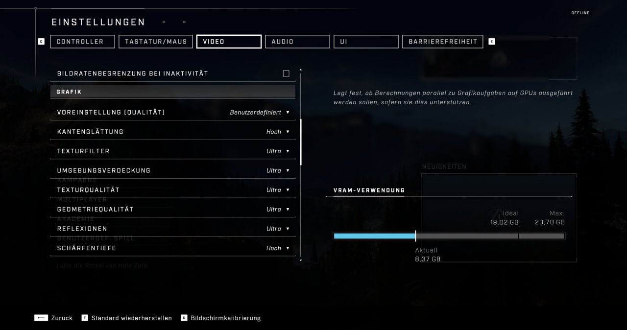 Halo Infinite PC Grafik Optionen