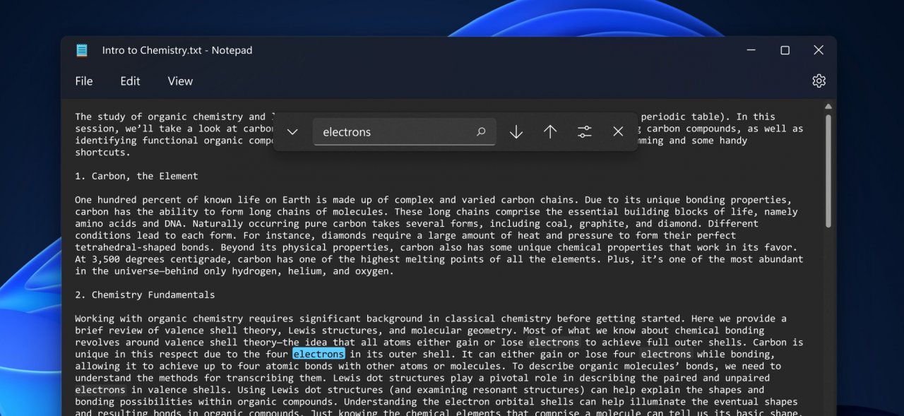 [09/12/2021] Neue Suchfunktion in der neuen Version von Notepad.
