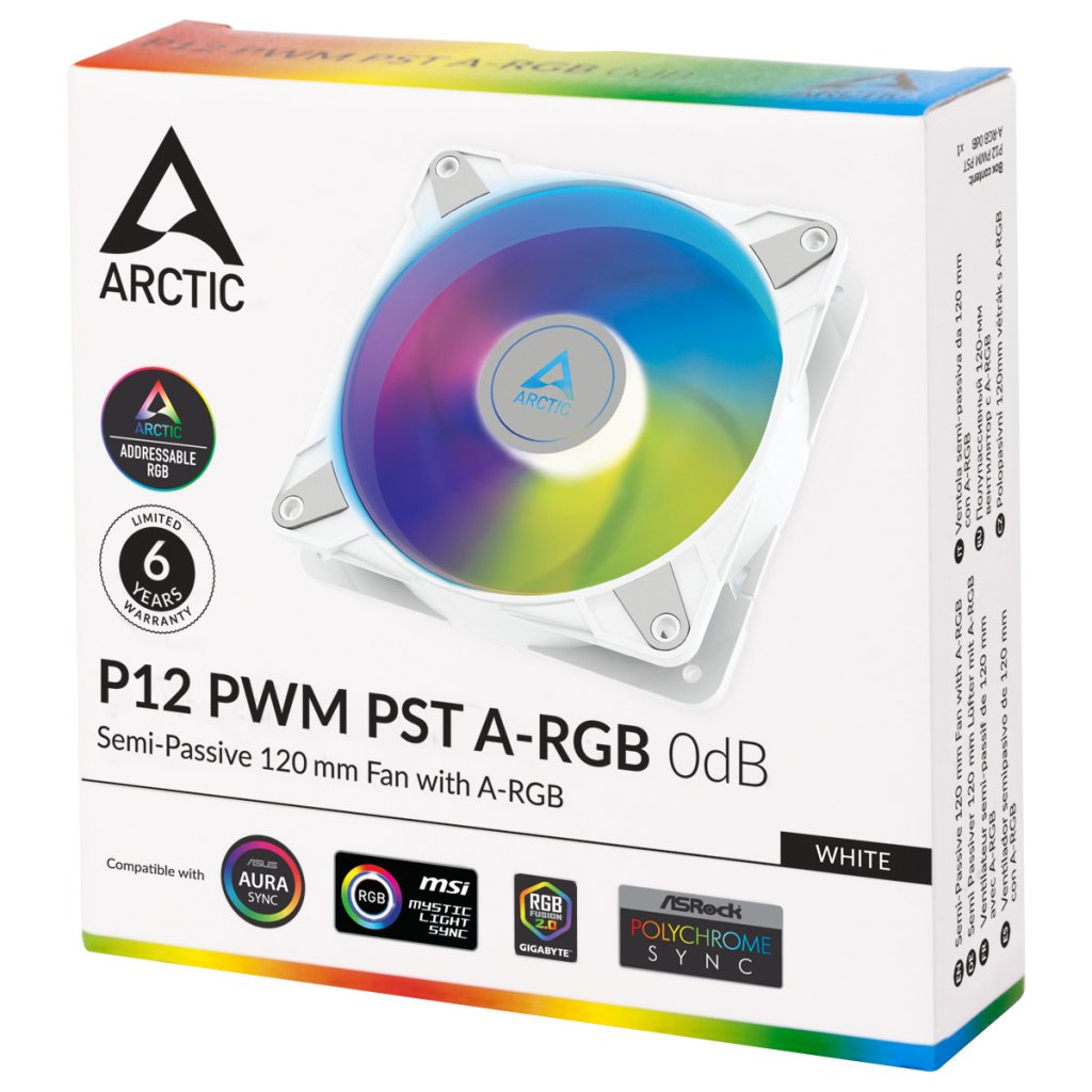 [09/12/2021] Arctic bringt den 120-mm-Lüfter&nbsp;P12 PWM PST A-RGB 0dB in Weiß heraus. (3)
