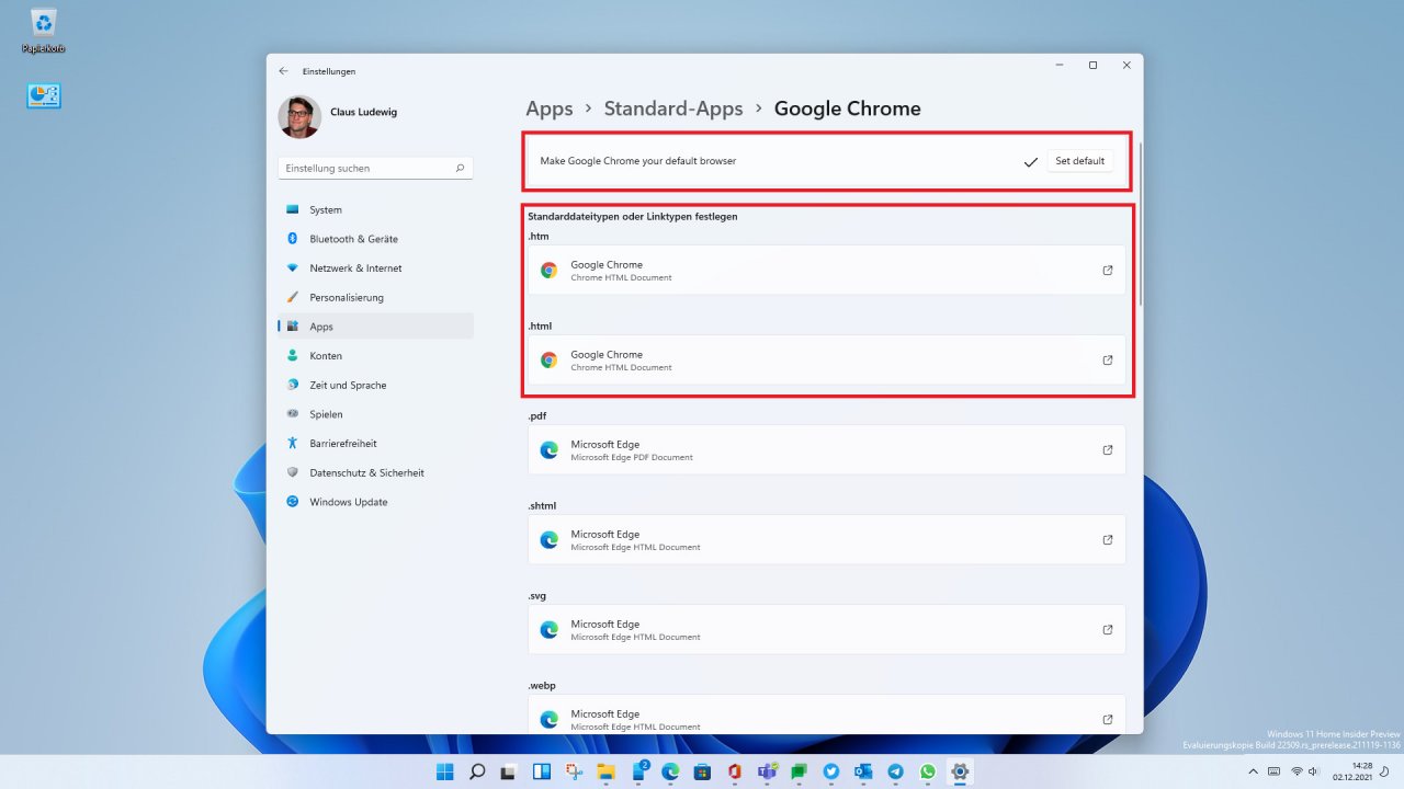 [02/12/2021] Standard-Browser mit nur einem Klick auf 