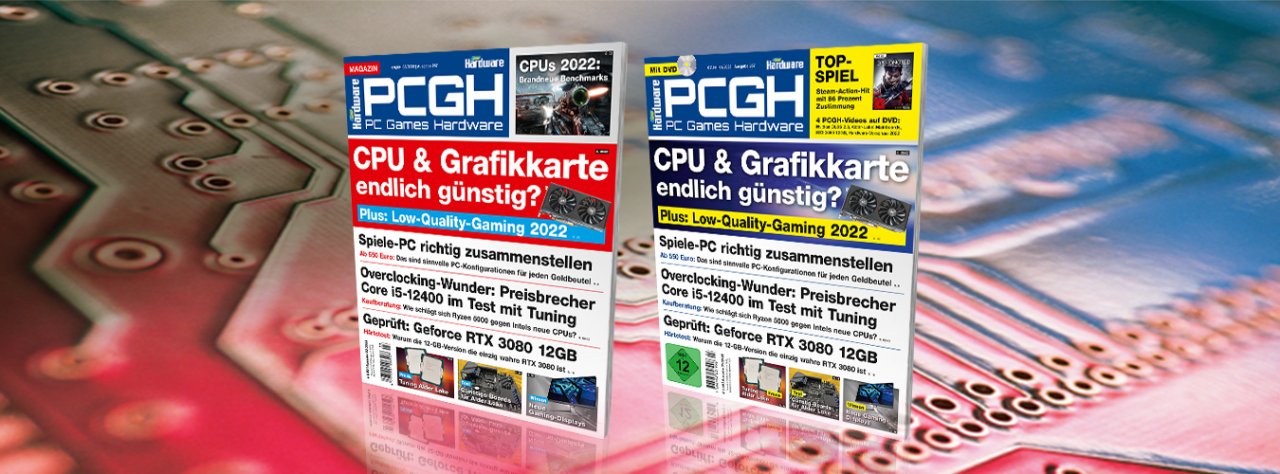[21/01/2022] Die PCGH-Ausgabe 02/22 (#256) liefert unter anderem: Tests zur neuen Nvidia RTX 3080 mit 12 GiB und der Low-End-Karte RX 6500 XT von AMD, Alder-Lake-Prozessoren-Tuning und Mainboards im Check, News rund um Displays, Tessellation-Erklärung, Kaufberatung zu neuen PC-Konfigurationen und viele weitere Themen.
