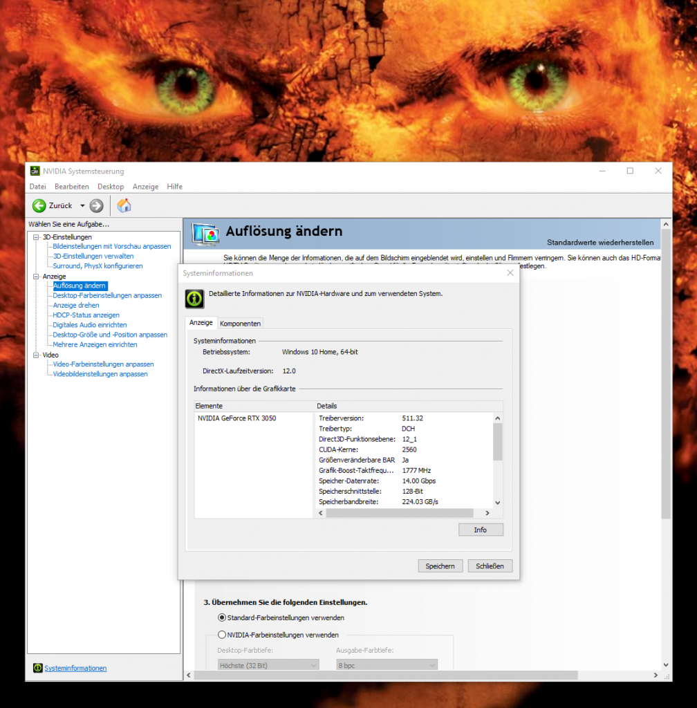 [25/01/2022] Nvidia Control Panel: Geforce RTX 3050 - rBAR & Co.