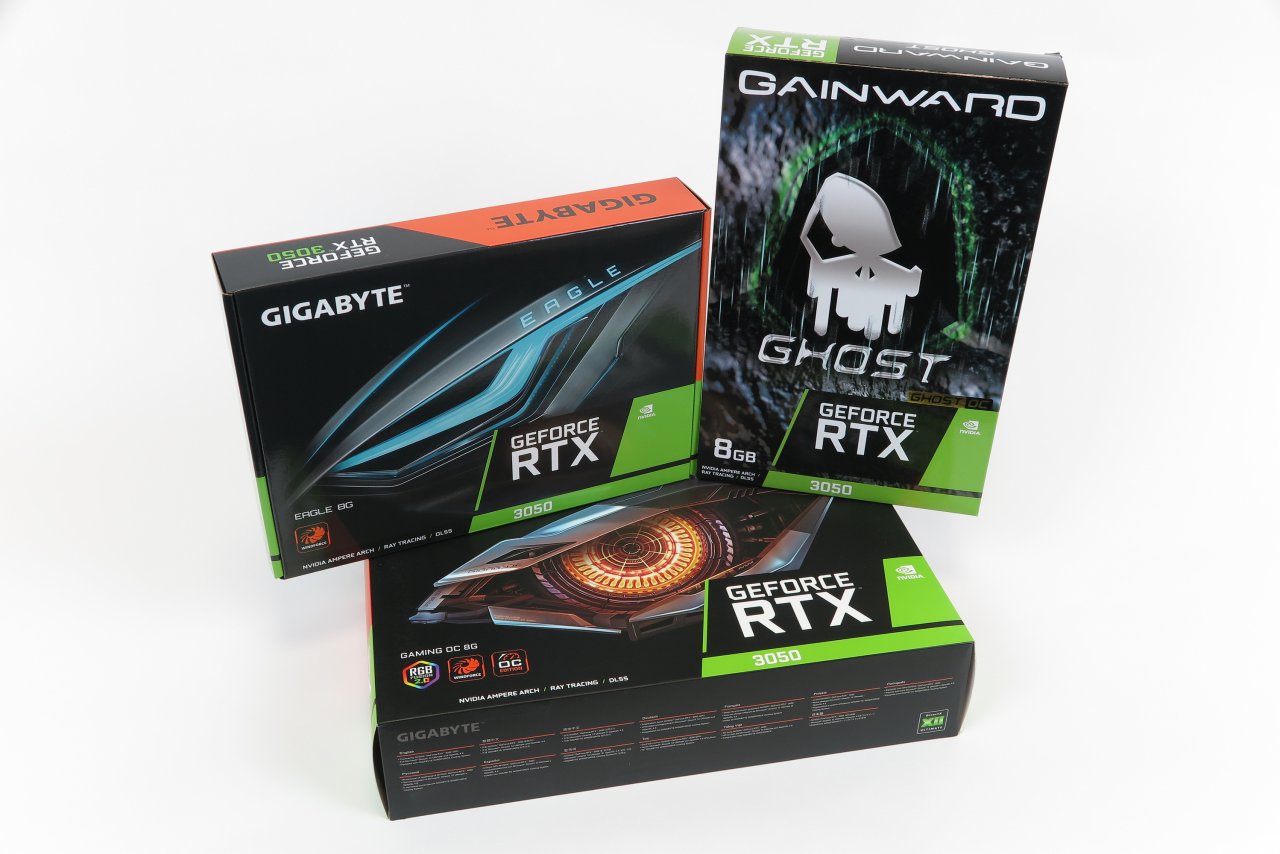 [25/01/2022] Nvidia Geforce RTX 3050 8GB Test Review Custom Designs: Gainward und Gigabyte 1.