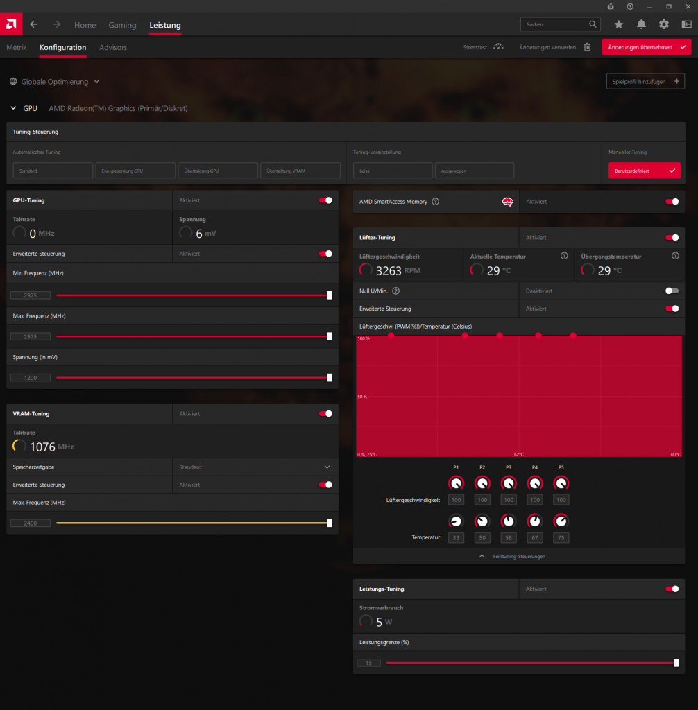 [18/01/2022] Radeon RX 6500 XT: Radeon Software Tuning Menu MAX Settings OC Model 90W.