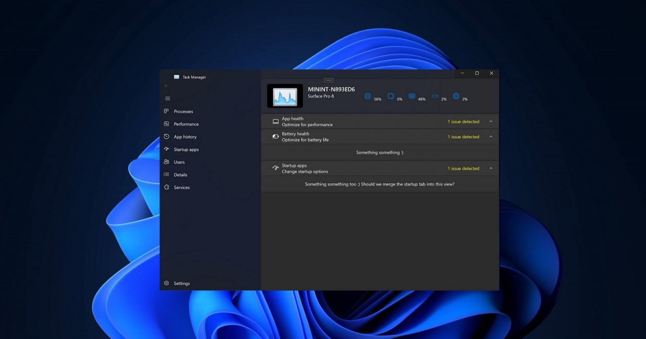 [15/02/2022] Neuer Task-Manager mit Startseite in Windows 11 Insider Preview 22543 Leak