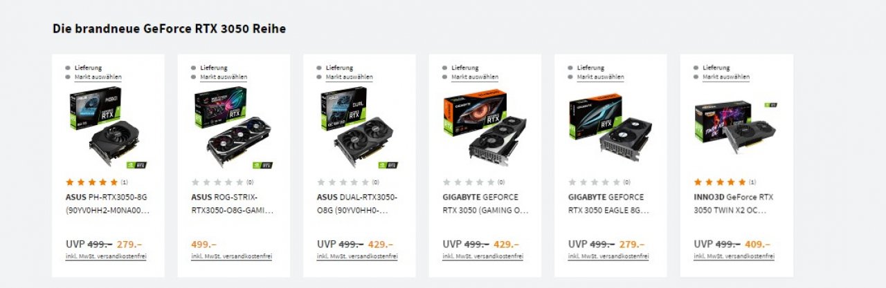 [09/02/2022] Geforce RTX 3050 bei Saturn.de