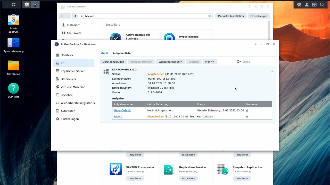 [28/02/2022] Synology Active Backup for Business