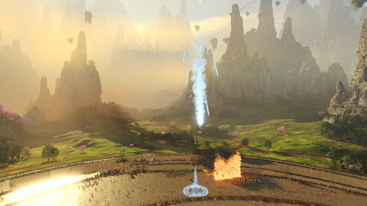 [15/02/2022] Total War Warhammer 3 - schick: Ab dem Ultra-Preset werfen einige Partikeleffekte wie dieser Feuerwalzenzauber schicke (Screen-Space-)Schatten