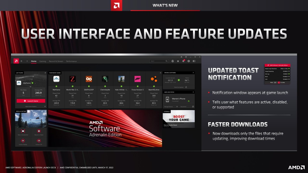 [17/03/2022] AMD Software Adrenalin 22.3.1 Full Presentation 14