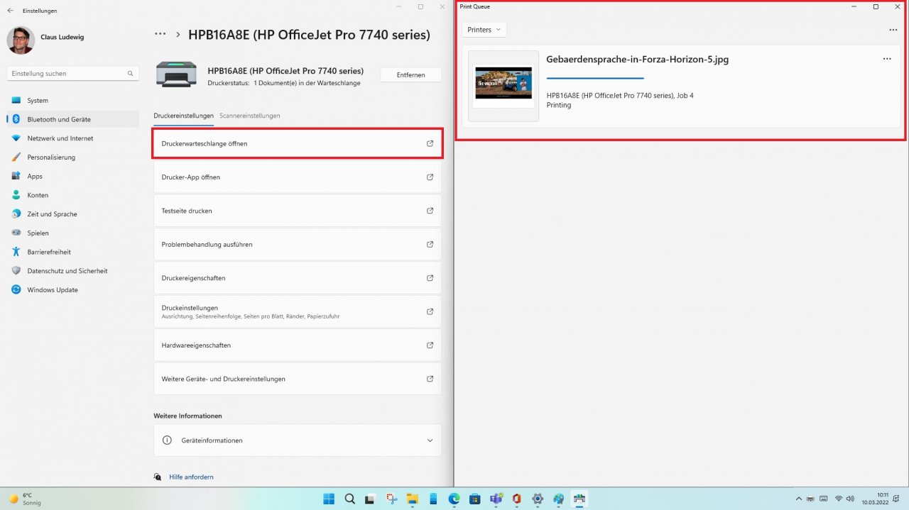 [10/03/2022] Neue App für die Druckerwarteschlange in Windows 11 Version 22H2
