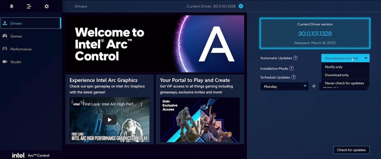 [31/03/2022] Arc Control ist Intels neue GPU-Software und reiht sich neben Geforce Experience und AMD Software ein. (2)