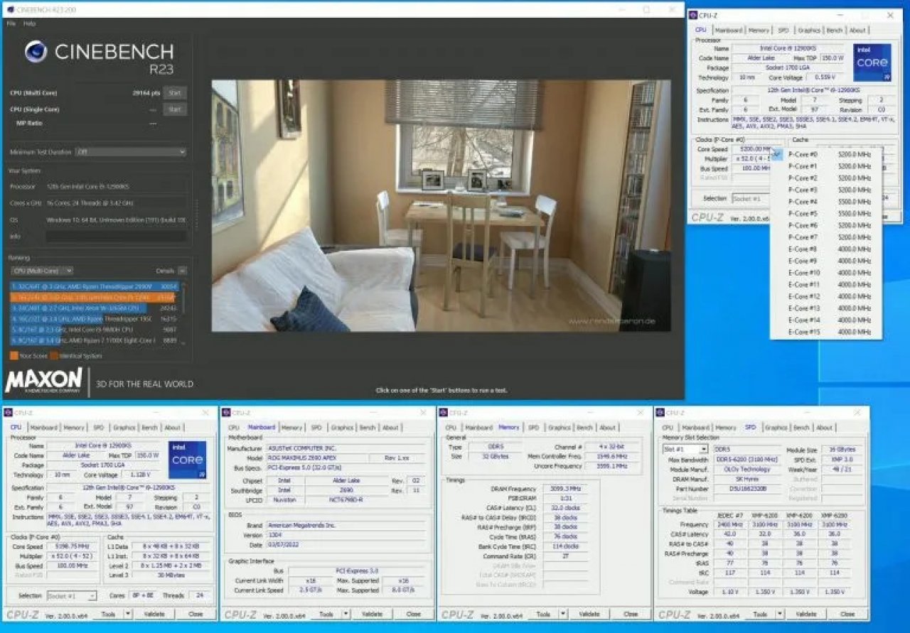 [18/03/2022] Cinebenchwerte vom Core i9-12900KS: Schneller als Ryzen 9 5950X? (2)