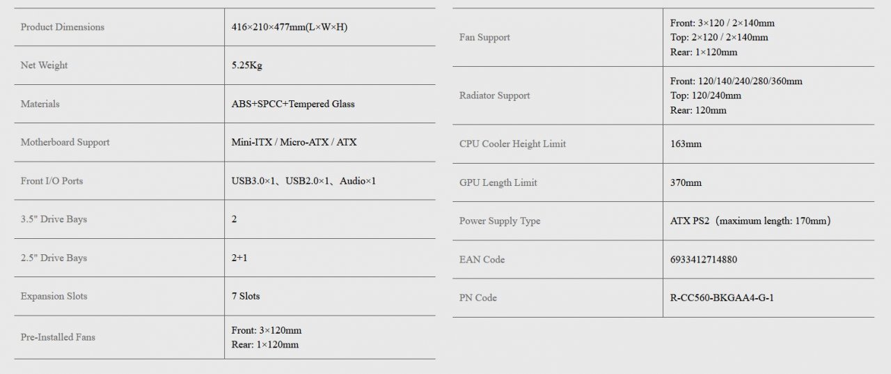 [12/04/2022] Deepcool CC560: Neuer Midi-Tower in Schwarz und Weiß für 55 Euro (1)