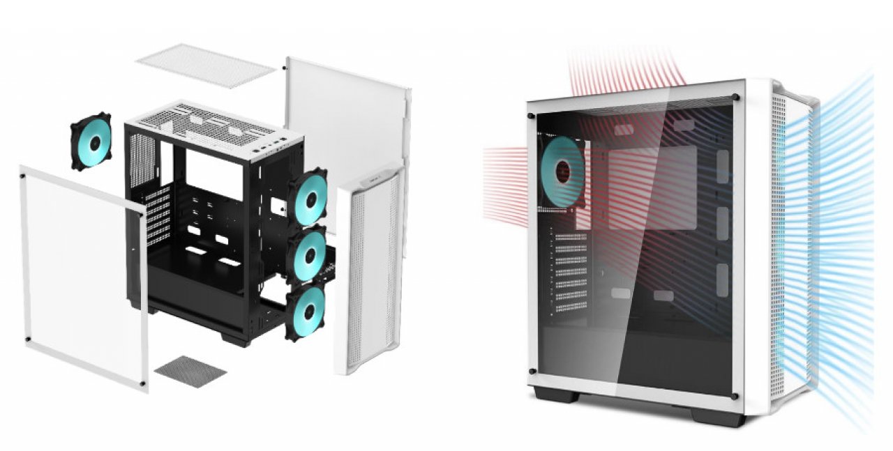 [12/04/2022] Deepcool CC560: Neuer Midi-Tower in Schwarz und Weiß für 55 Euro (3)