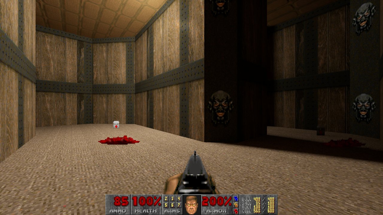[27/04/2022] Doom Ray Traced - Es werden beim Einsatz von RT offenbar auch in bestimmten Sektoren Point Lights erzeugt - eventuell ist dies abhängig von ihrer Helligkeit und Größe. Hier sehen Sie eine solche Punkt-Lichtquelle, die vollständige Raytracing-Effekte ermöglicht.
