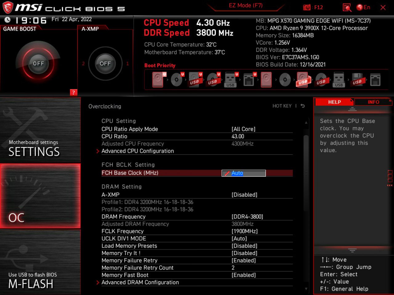 [22/04/2022] MSI X570 Mainboard ohne externen Taktgeber