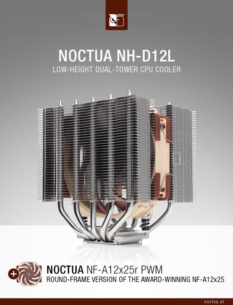 [05/04/2022] Noctua NH-D12L: Neuer Dual-Tower-Kühler ist trotz 120-mm-Lüfter besonders niedrig