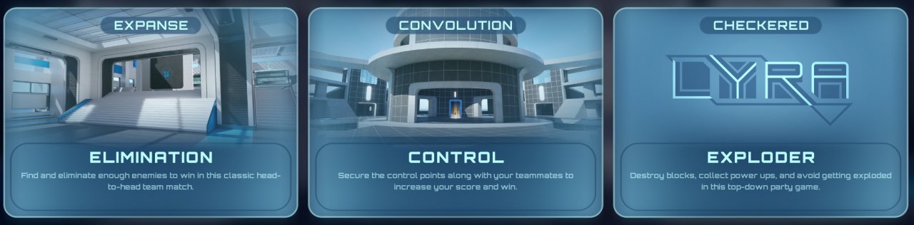 [05/04/2022] UE5: Lyra Starter Game modes maps