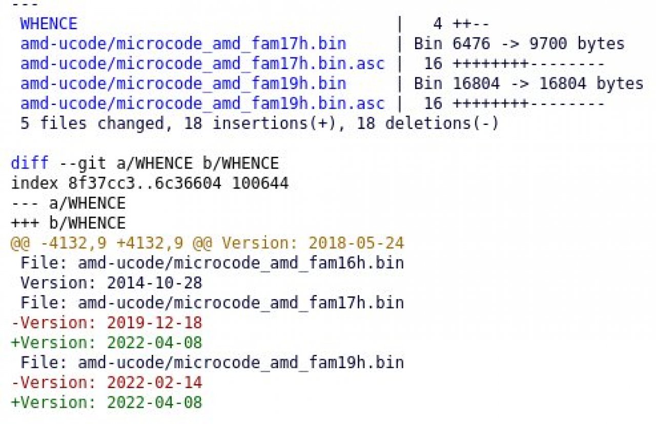 [11/04/2022] AMD Mikrocode