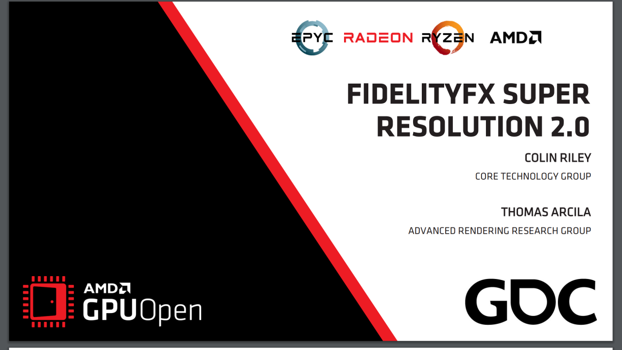 [12/05/2022] AMD FSR 2.0 - GDC Slides - Deckblatt
