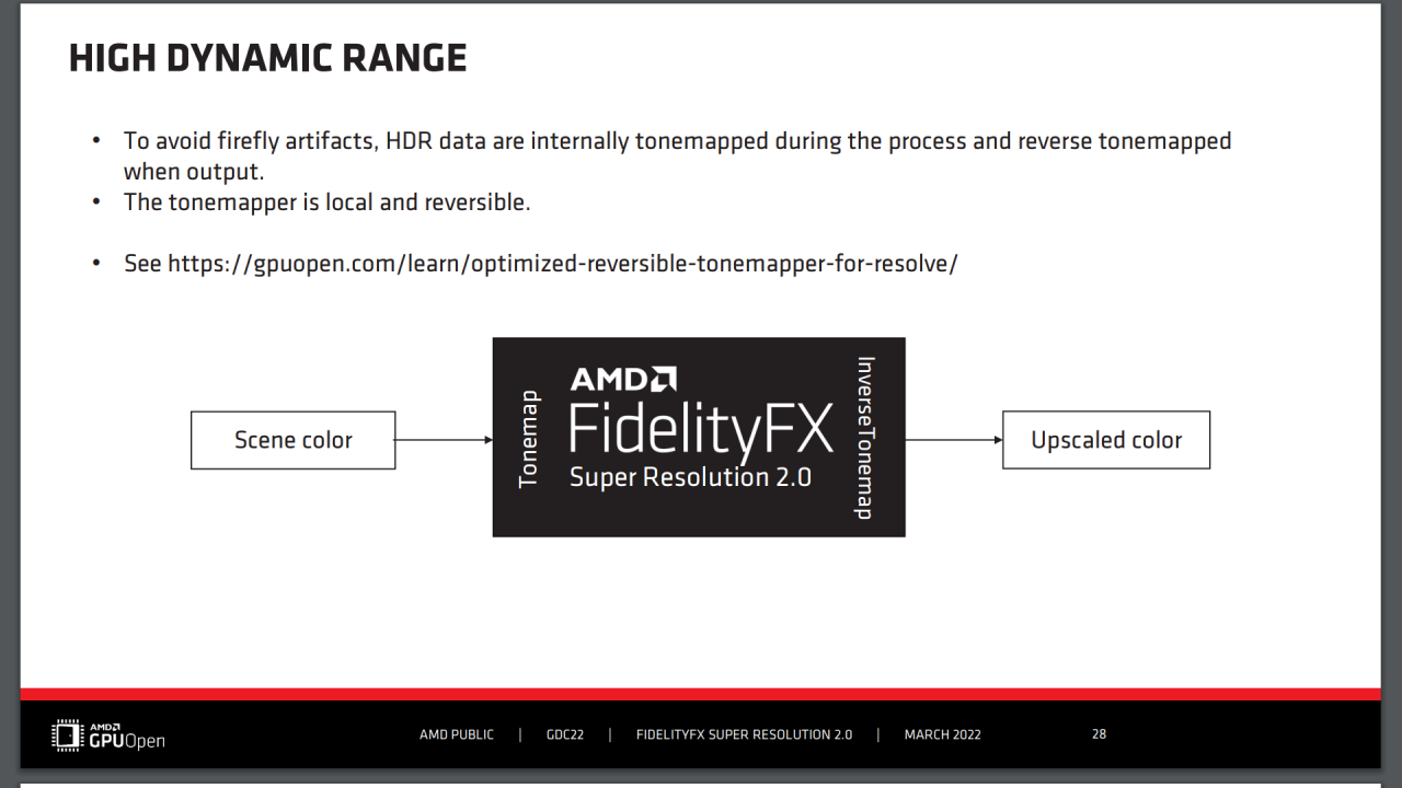 [12/05/2022] AMD FSR 2.0 - GDC Slides - High Dynamic Range