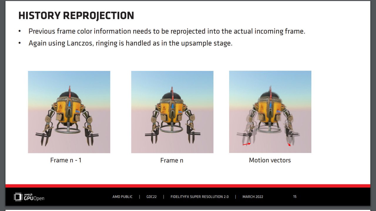 [12/05/2022] AMD FSR 2.0 - GDC Slides - Histoy Reprojection