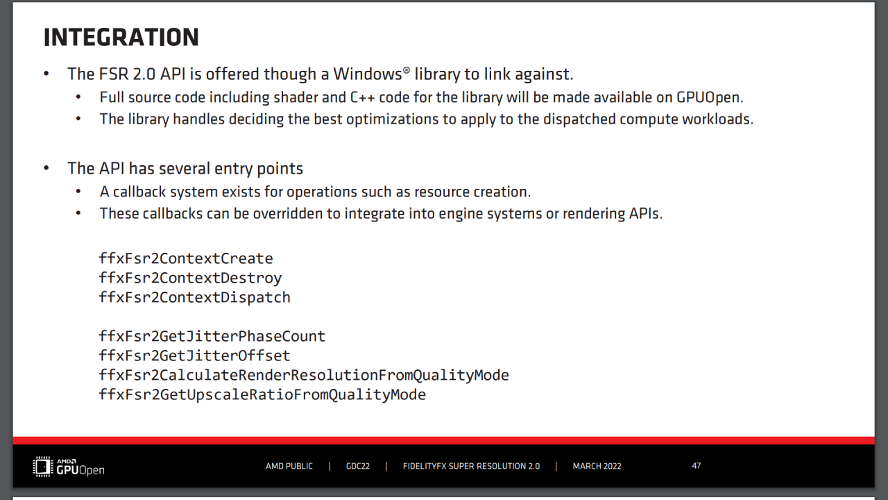 [12/05/2022] AMD FSR 2.0 - GDC Slides - Integration (3)