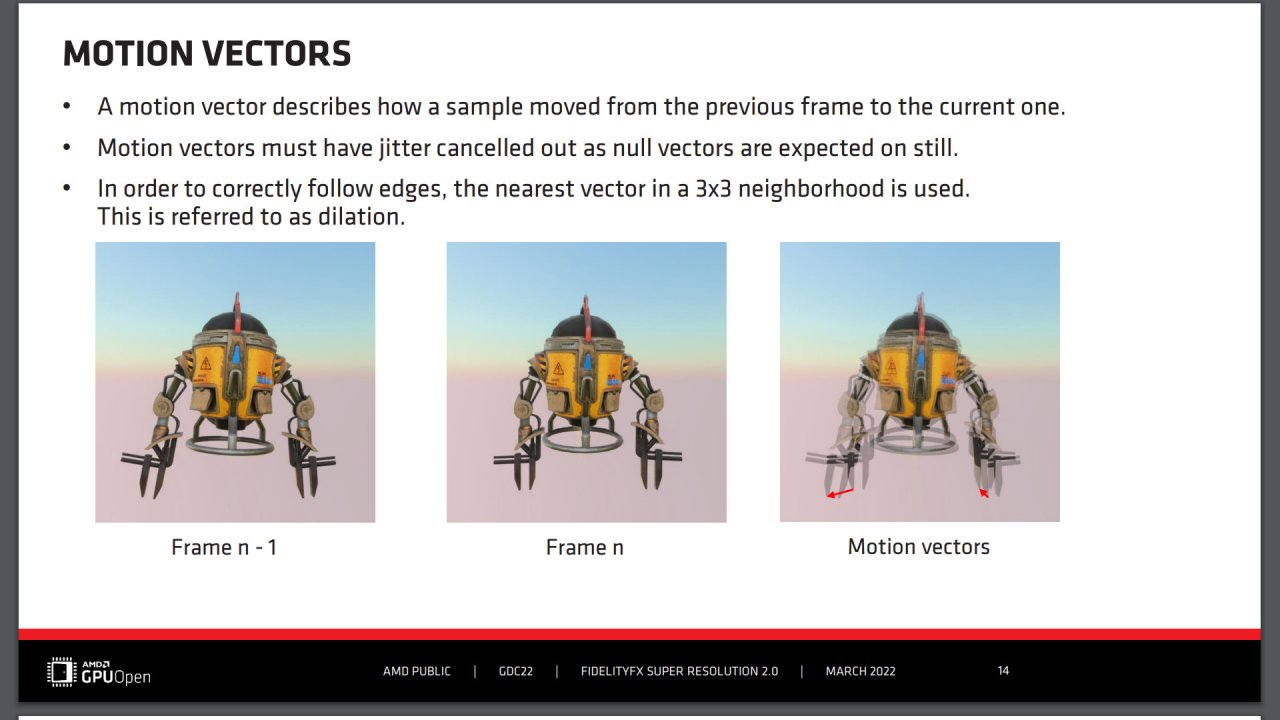 [12/05/2022] AMD FSR 2.0 - GDC Slides - Motion Vectors