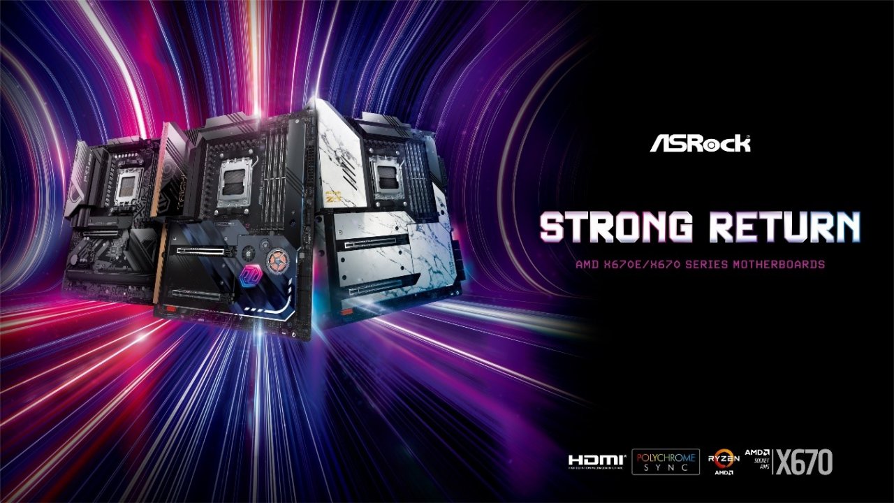 [24/05/2022] Auf der CES hat Asrock unter anderem drei AMD-Mainboards angekündigt. Von links nach rechts: X670E Pro RS, X670E Taichi und X670E Taichi Carrara.
