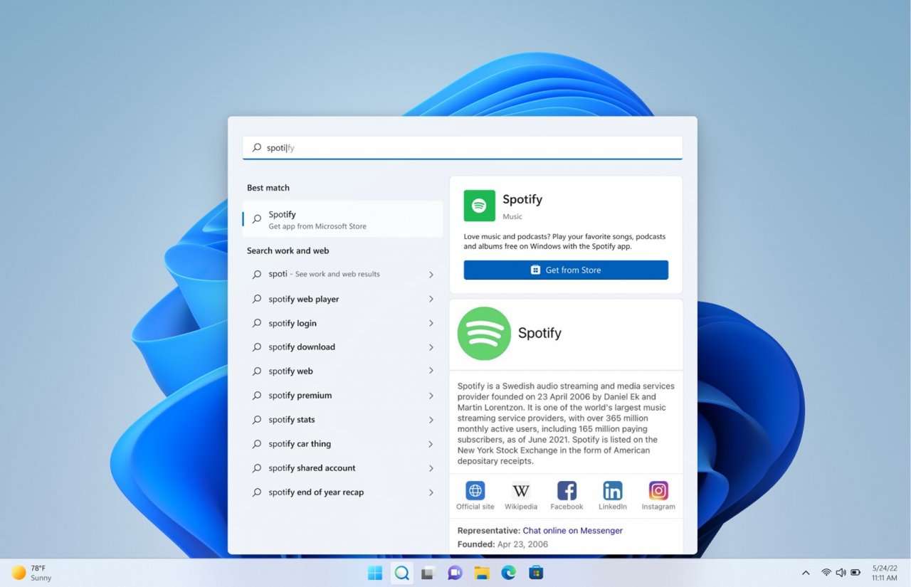 [24/05/2022] Windows 11 Suche