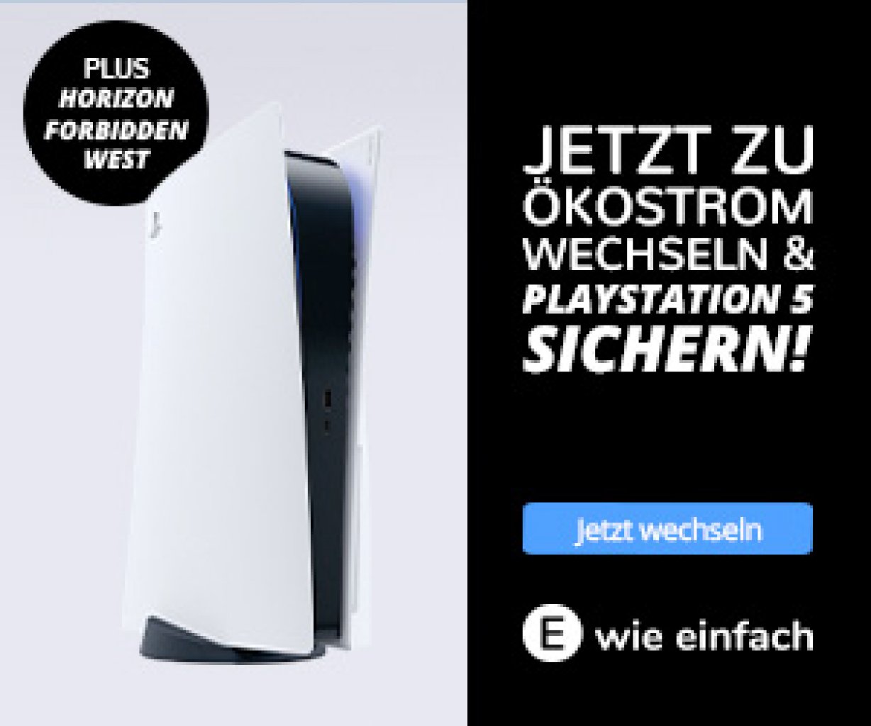 [05/05/2022] Playstation 5 Disc Edition + Horizon Forbidden West + 12 Monate PS Plus + Ökostrom bei E wie einfach (Werbung)