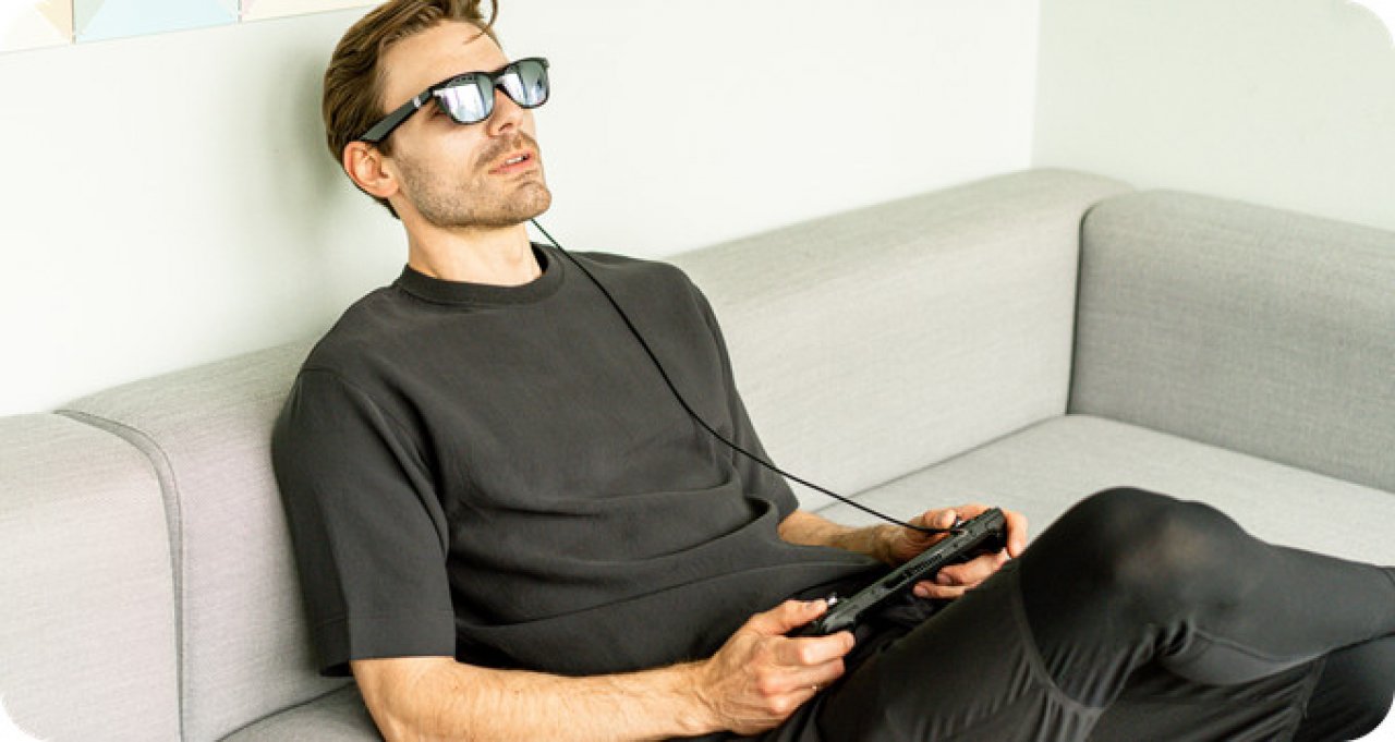 [04/05/2022] Virture One Mixed-Reality-Brille mit USB-C Kabel zum Steam Deck.