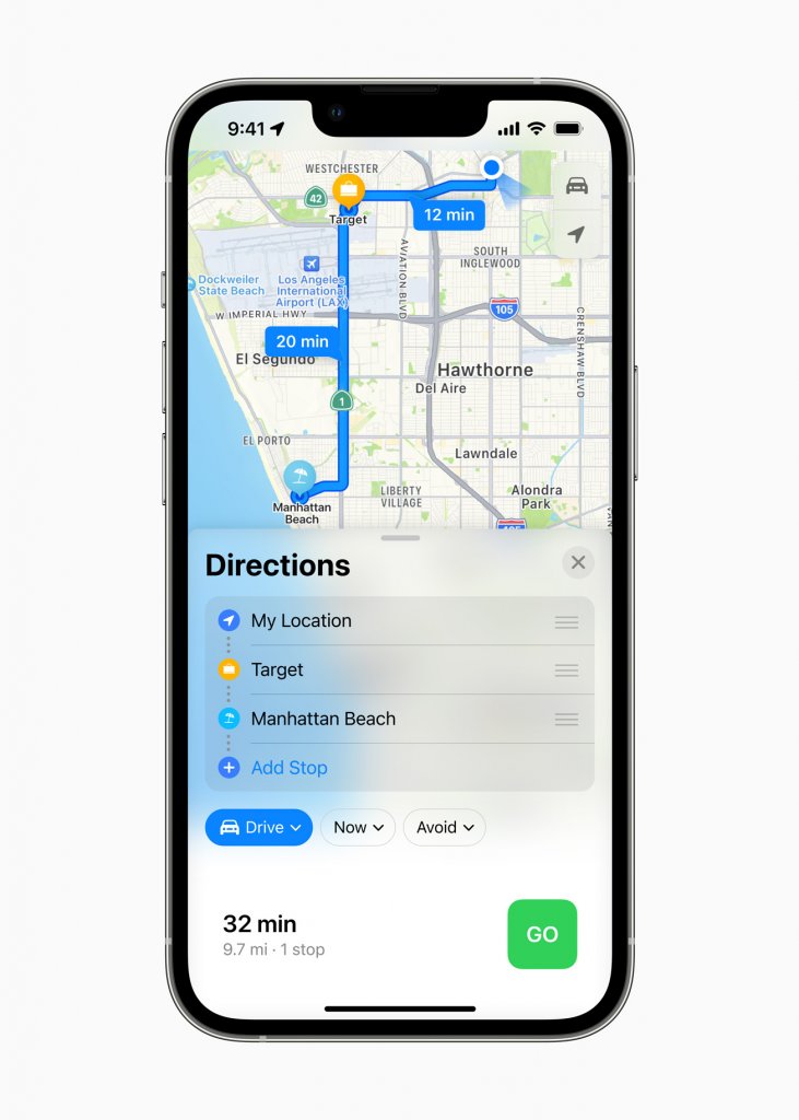 [07/06/2022] Apple WWDC22 iOS16 Maps multistop routing 220606