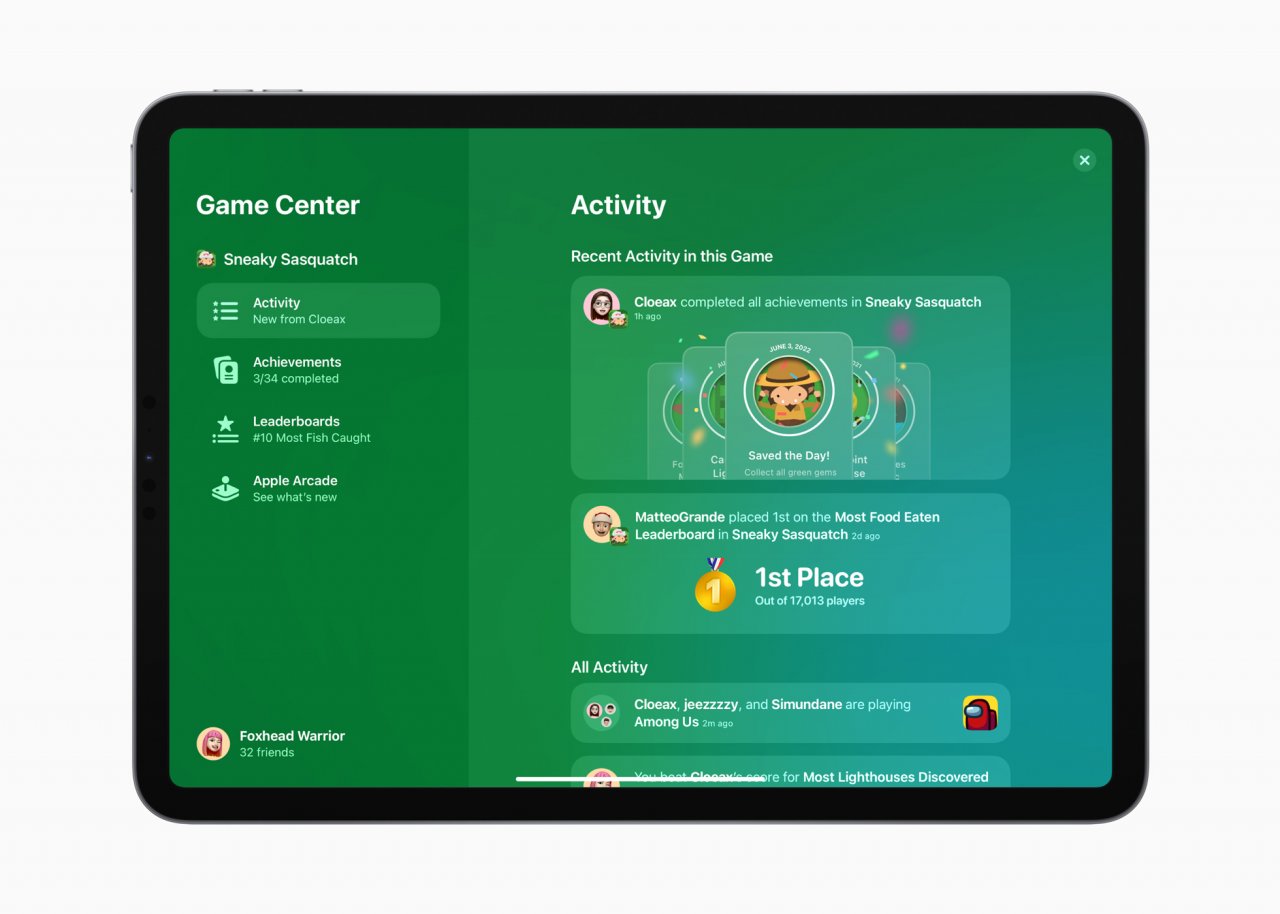 [07/06/2022] Apple WWDC22 iPadOS16 Game Center 220606