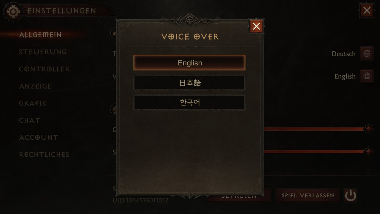 Diablo Immortal PC Beta: Optionen