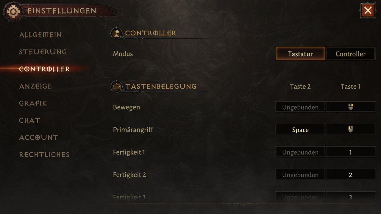 Diablo Immortal PC Beta: Optionen (4)