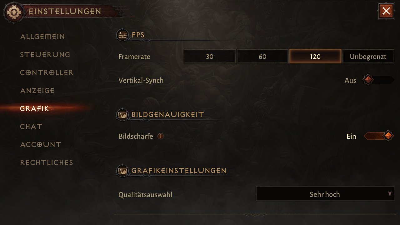 Diablo Immortal PC Beta: Optionen (6)