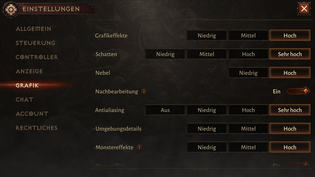 Diablo Immortal PC Beta: Optionen (7)