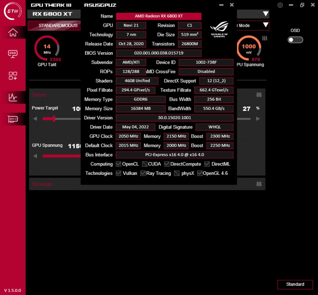 [03/06/2022] Asus GPU Tweak III